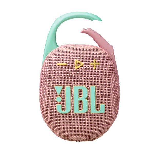 مكبر صوت Clip 5 محمول مقاوم للماء بتقنية البلوتوث من JBL | وردي مكبر صوت Clip 5 محمول مقاوم للماء بتقنية البلوتوث من JBL | وردي